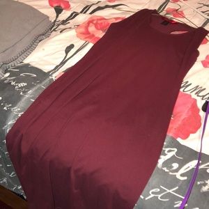 Burgundy maxi dress